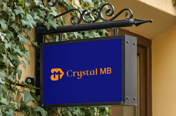 crystal mb logo on sign board