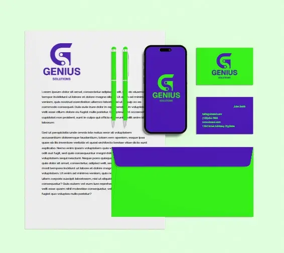 genius solutions stationery design